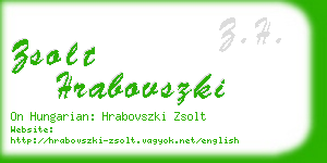 zsolt hrabovszki business card